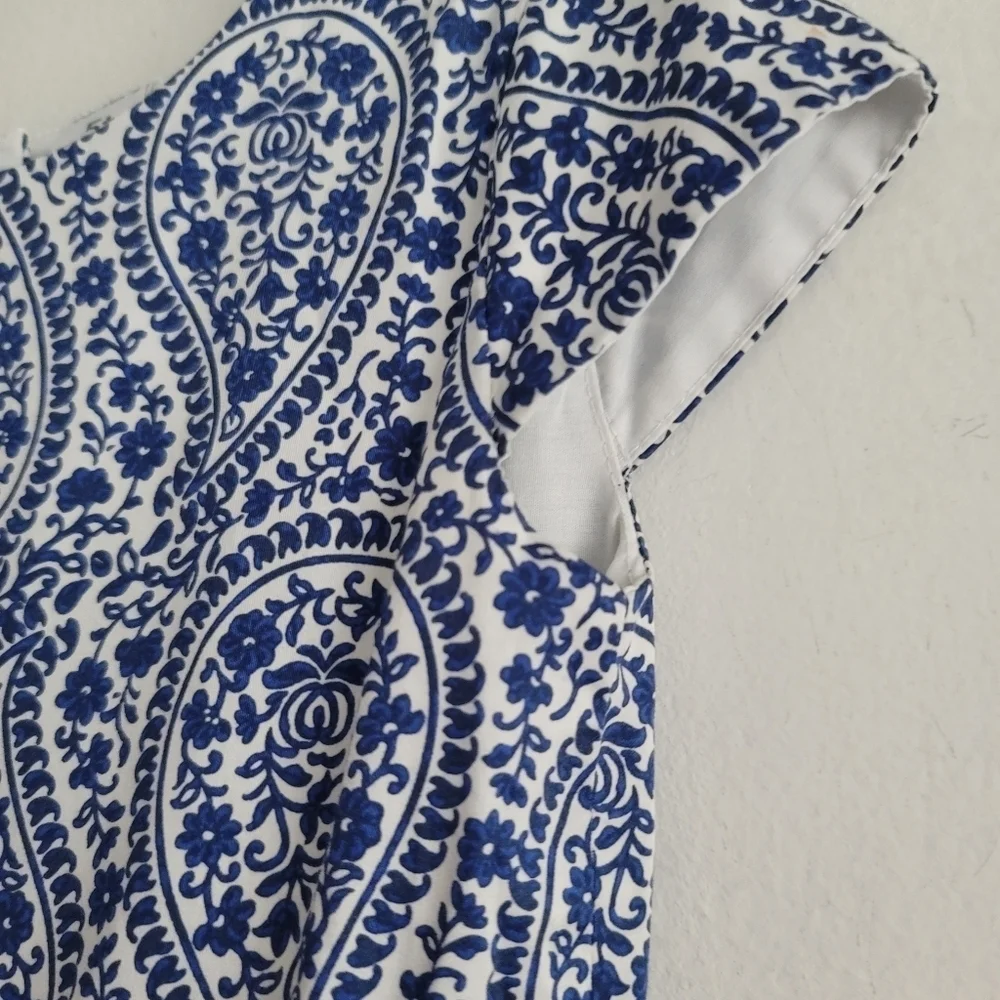 Carter's 5T Blue Floral Paisley Short Sleeve Party Dress Easter‎ Wedding